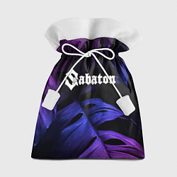 Мешок для подарков Sabaton neon monstera, цвет: 3D-принт