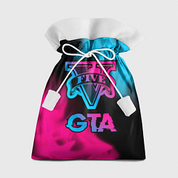 Мешок для подарков GTA - neon gradient, цвет: 3D-принт