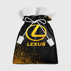 Мешок для подарков Lexus - gold gradient, цвет: 3D-принт
