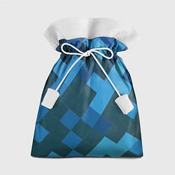 Мешок для подарков Синий прямоугольный паттерн, цвет: 3D-принт