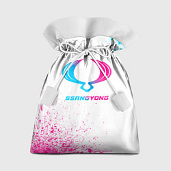 Мешок для подарков SsangYong neon gradient style, цвет: 3D-принт