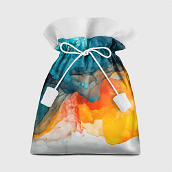 Мешок для подарков Синяя и оранжевая жидкости, цвет: 3D-принт