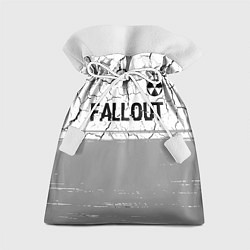 Мешок для подарков Fallout glitch на светлом фоне: символ сверху, цвет: 3D-принт