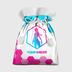 Мешок для подарков Tomb Raider neon gradient style, цвет: 3D-принт