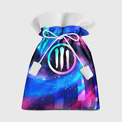 Мешок для подарков Three Days Grace неоновый космос, цвет: 3D-принт