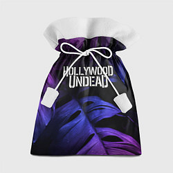 Мешок для подарков Hollywood Undead neon monstera, цвет: 3D-принт
