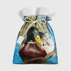 Мешок для подарков Утка Кряква - селезень, цвет: 3D-принт