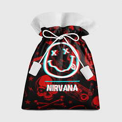 Мешок для подарков Nirvana rock glitch, цвет: 3D-принт