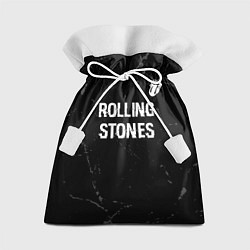 Мешок для подарков Rolling Stones glitch на темном фоне: символ сверх, цвет: 3D-принт