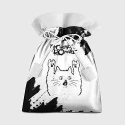 Мешок для подарков My Chemical Romance рок кот на светлом фоне, цвет: 3D-принт