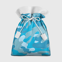 Мешок для подарков Камуфляж военный синий, цвет: 3D-принт
