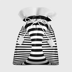 Мешок для подарков Черно-белая иллюзия, цвет: 3D-принт