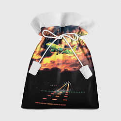 Мешок для подарков Боинг 737 Суровый закат, цвет: 3D-принт