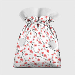 Мешок для подарков Акварельные цветы сакуры паттерн, цвет: 3D-принт