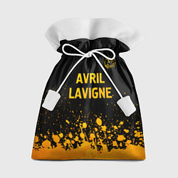 Мешок для подарков Avril Lavigne - gold gradient: символ сверху, цвет: 3D-принт