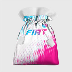 Мешок для подарков Fiat neon gradient style: символ сверху, цвет: 3D-принт