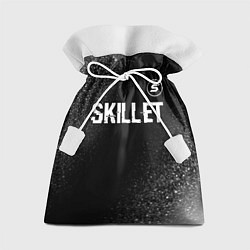 Мешок для подарков Skillet glitch на темном фоне: символ сверху, цвет: 3D-принт