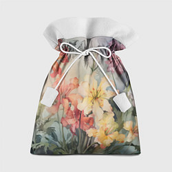 Мешок для подарков Акварельные лилии, цвет: 3D-принт