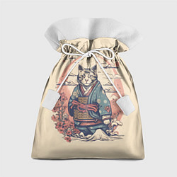 Мешок для подарков Кот-самурай, цвет: 3D-принт