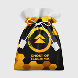 Мешок для подарков Ghost of Tsushima - gold gradient, цвет: 3D-принт