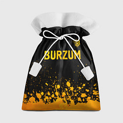 Мешок для подарков Burzum - gold gradient: символ сверху, цвет: 3D-принт