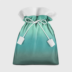 Мешок для подарков Бирюзовый фон градиент, цвет: 3D-принт