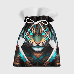 Мешок для подарков Тигр самурай, цвет: 3D-принт