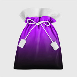 Мешок для подарков Градиент фиолетово-чёрный, цвет: 3D-принт