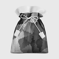 Мешок для подарков Мозаичный узор в серых оттенках, цвет: 3D-принт