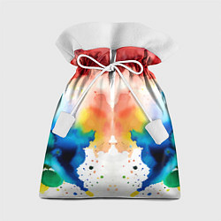 Мешок для подарков Цветная монотипия - поп-арт, цвет: 3D-принт