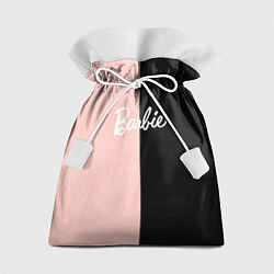 Мешок для подарков Барби - сплит нежно-персикового и черного, цвет: 3D-принт