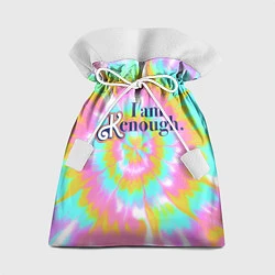 Мешок для подарков I am Kenough - retro tie-dye, цвет: 3D-принт