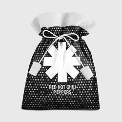 Мешок для подарков Red Hot Chili Peppers glitch на темном фоне, цвет: 3D-принт