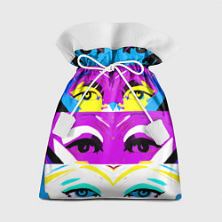 Мешок для подарков Eyes - pop art - neural network, цвет: 3D-принт