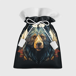 Мешок для подарков Арт осенний медведь, цвет: 3D-принт