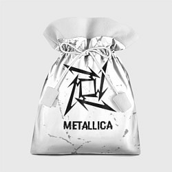 Мешок для подарков Metallica glitch на светлом фоне, цвет: 3D-принт