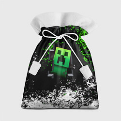 Мешок для подарков Крипер зелёная кровь, цвет: 3D-принт