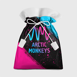 Мешок для подарков Arctic Monkeys - neon gradient, цвет: 3D-принт