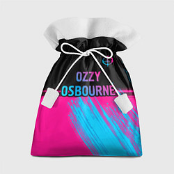 Мешок для подарков Ozzy Osbourne - neon gradient посередине, цвет: 3D-принт