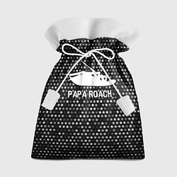 Мешок для подарков Papa Roach glitch на темном фоне, цвет: 3D-принт