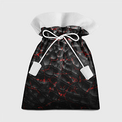 Мешок для подарков Трещины черные, цвет: 3D-принт