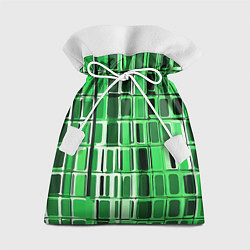 Мешок для подарков Зелёные прямоугольники, цвет: 3D-принт