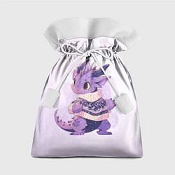 Мешок для подарков Милый фиолетовый дракон, цвет: 3D-принт