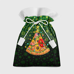 Мешок для подарков Пицца-ёлка, цвет: 3D-принт