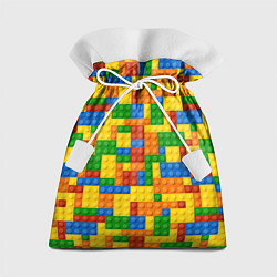 Мешок для подарков Лего - разноцветная стена, цвет: 3D-принт