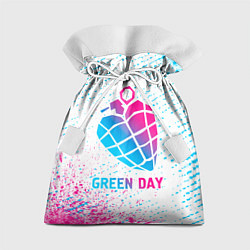 Мешок для подарков Green Day neon gradient style, цвет: 3D-принт