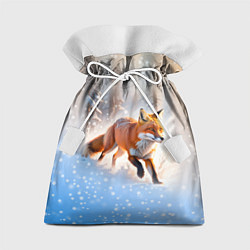 Мешок для подарков Лиса на зимней охоте, цвет: 3D-принт