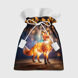 Мешок для подарков Декоративная оранжевая статуэтка лисы, цвет: 3D-принт
