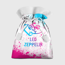 Мешок для подарков Led Zeppelin neon gradient style, цвет: 3D-принт