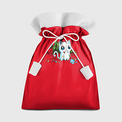 Мешок для подарков Озорной новогодний котик, цвет: 3D-принт